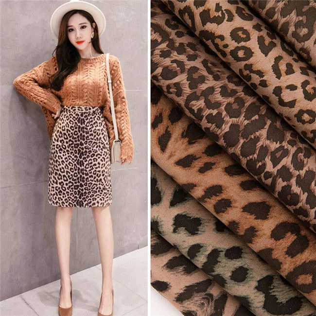 suede print fabric for garment