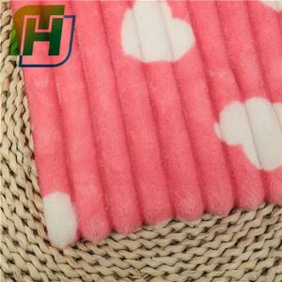 Drukāt Minky Stripe Fleece Fabric